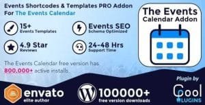 The Events Calendar Shortcode and Templates Pro v3.0 Addon GPL