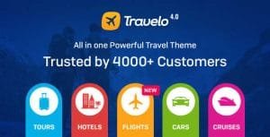 Travelo Theme GPL v4.2.4 – Travel/Tour Booking Responsive WordPress Websites